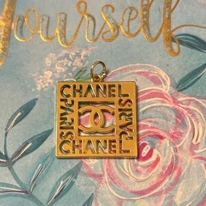 CHANEL Gold Square Charm